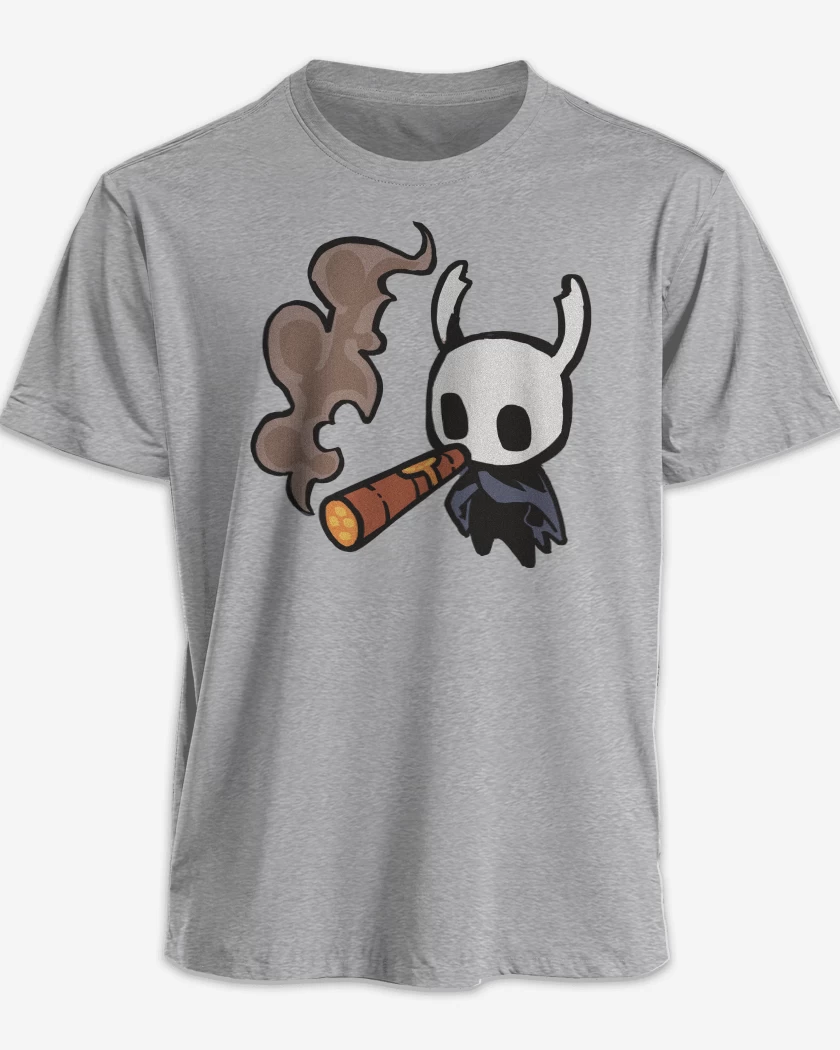 Polera premium Gris Melange de Hollow Knight tabaquito