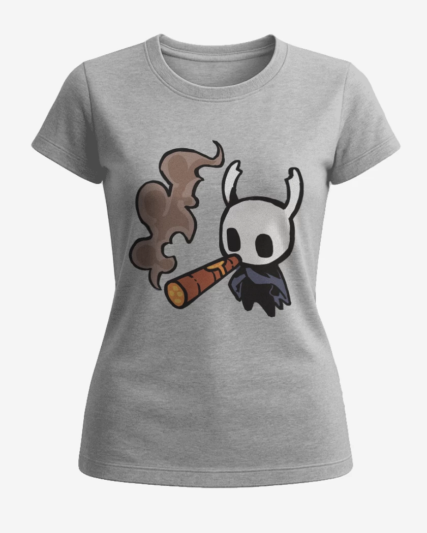 Polera de Mujer Gris Melange de Hollow Knight tabaquito