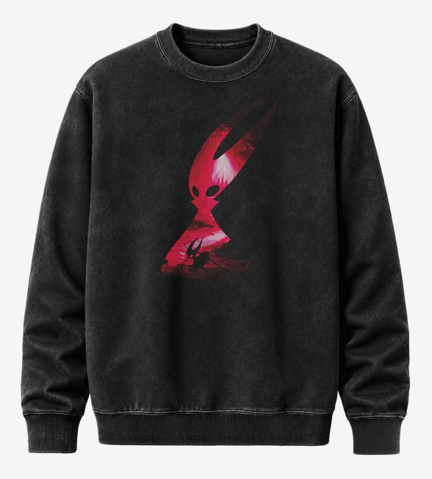 Poleron Polo Acid Wash Negro de Silksong Hornet