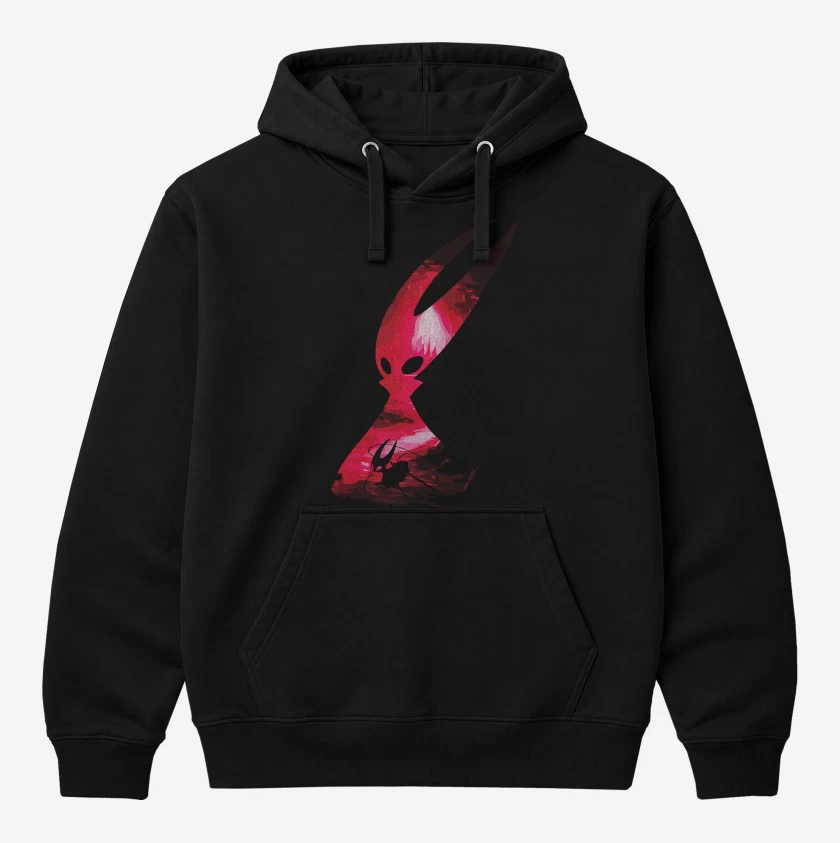 Polerón Canguro Negro de Silksong Hornet