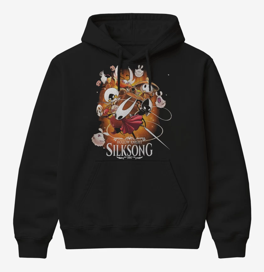 Poleron Canguro básico Negro de Hollow Knight Silksong