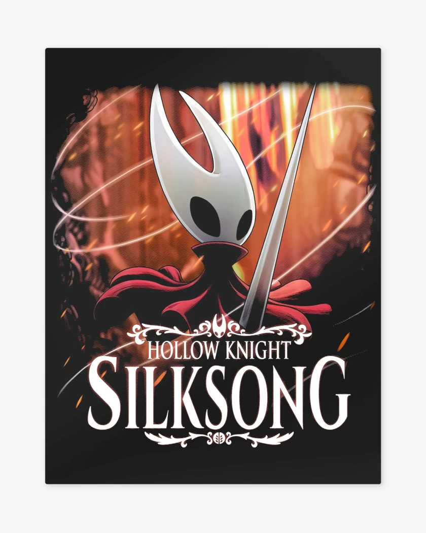 Print metalico Negro de Silksong