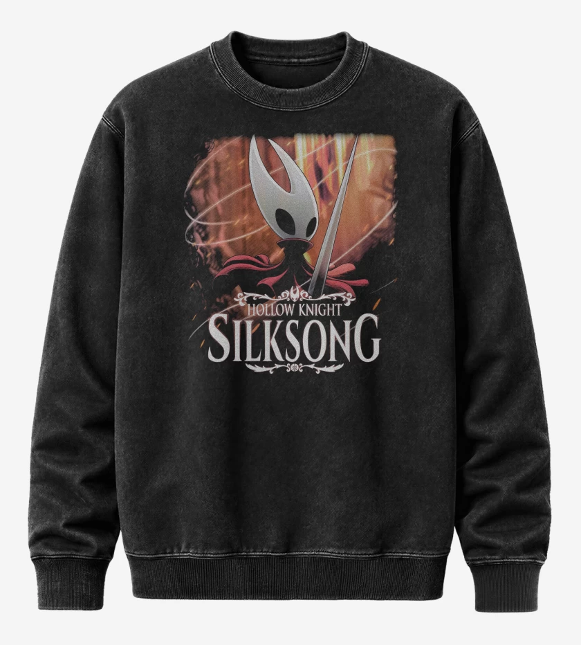 Poleron Polo Acid Wash Negro de Silksong