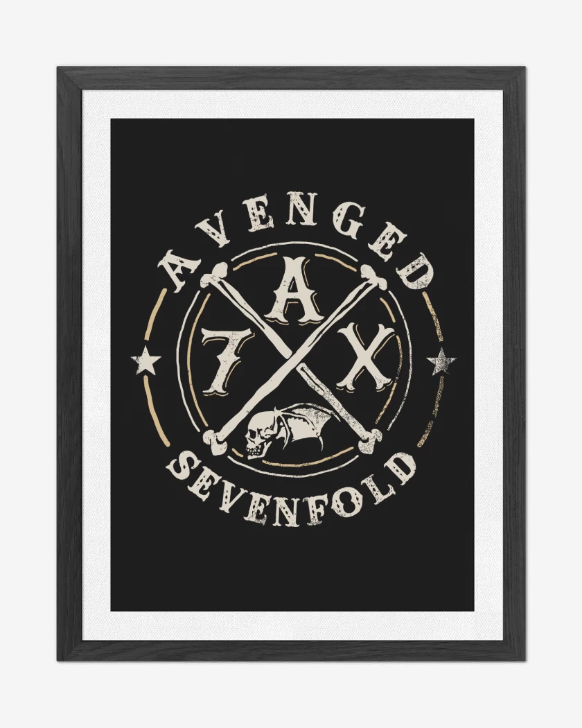 Cuadro decorativo Negro de Avenged Sevenfold A7X