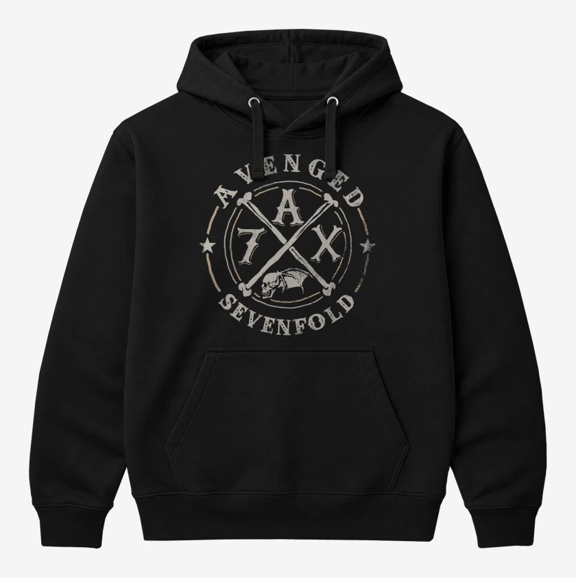 Polerón Canguro Negro de Avenged Sevenfold A7X
