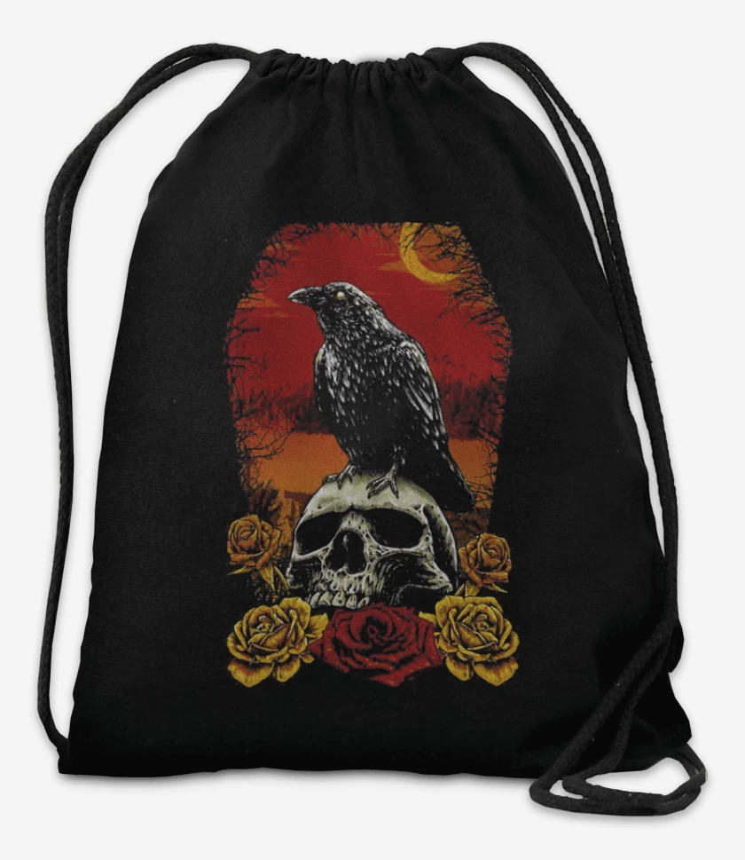 Mochila Negro de Crow and Skull