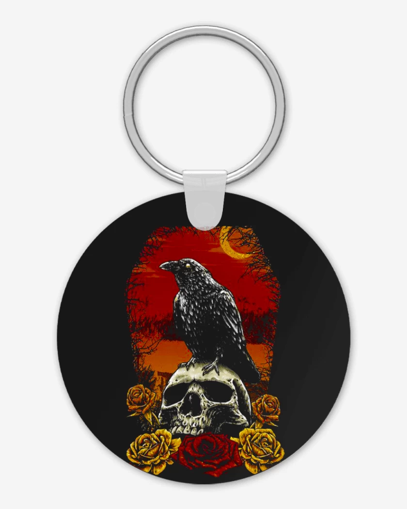 Llavero Crow and Skull
