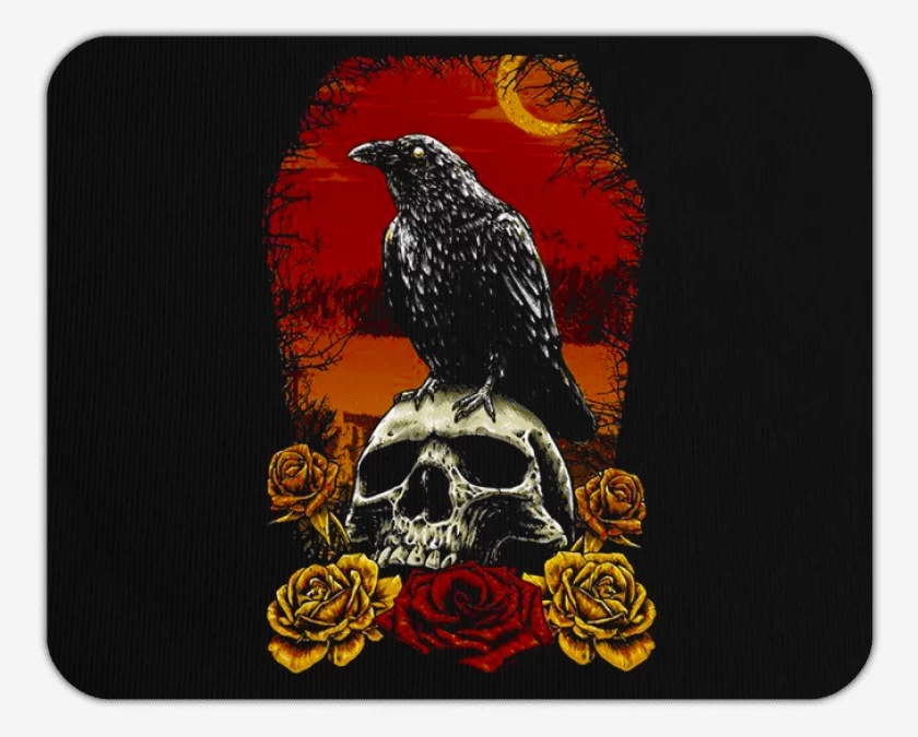 Mousepad Crow and Skull