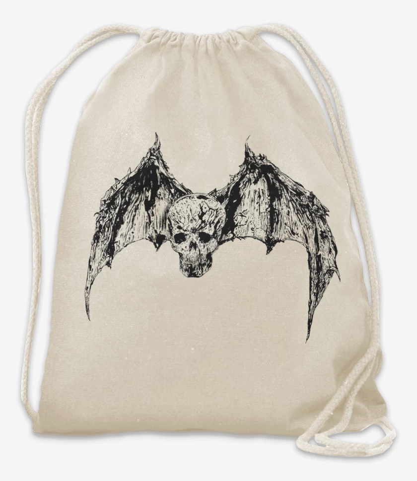 Mochila Blanco de Avenged Sevenfold Calavera Murcielago
