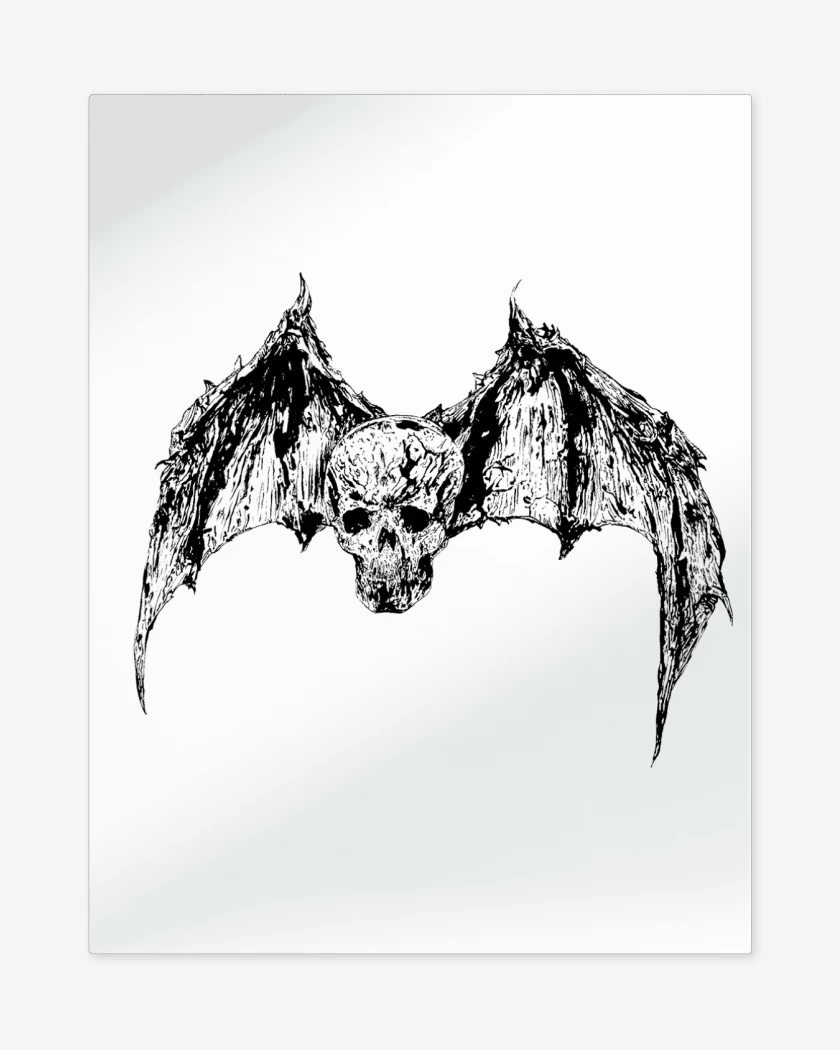 Print metalico Avenged Sevenfold Calavera Murcielago