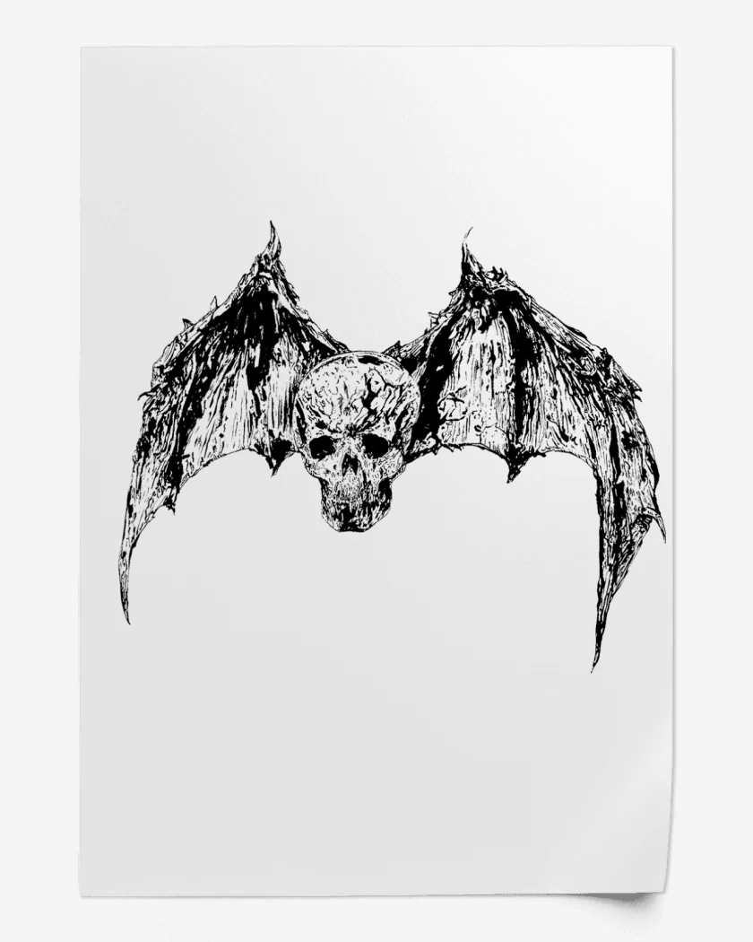 Print Avenged Sevenfold Calavera Murcielago