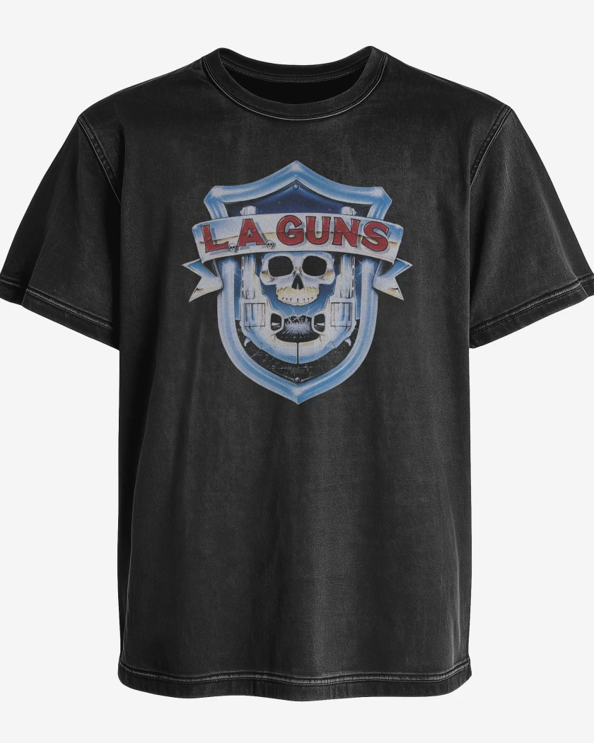 Polera desgastada Negro de L A Guns