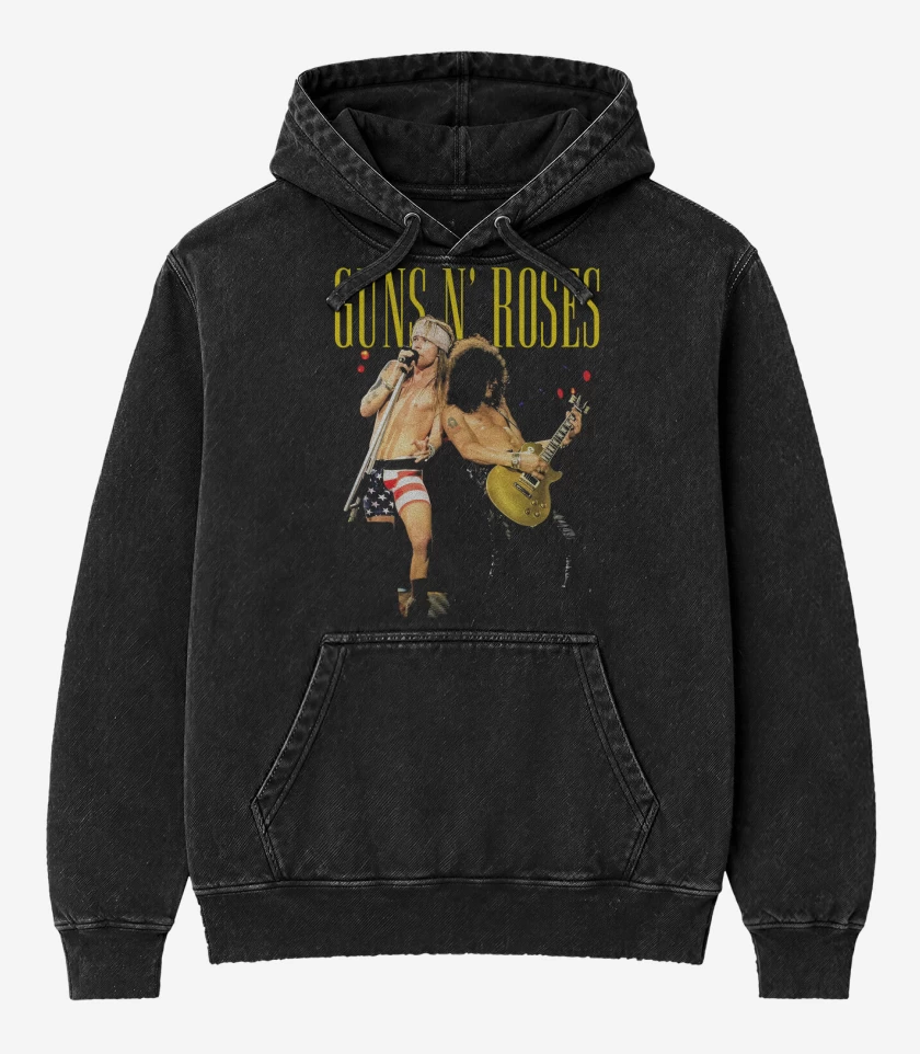 Poleron Canguro Acid Wash Guns n Roses 