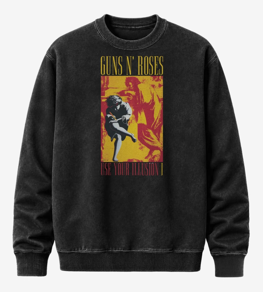 Poleron Polo Acid Wash Guns n Roses Use Your Illusion I