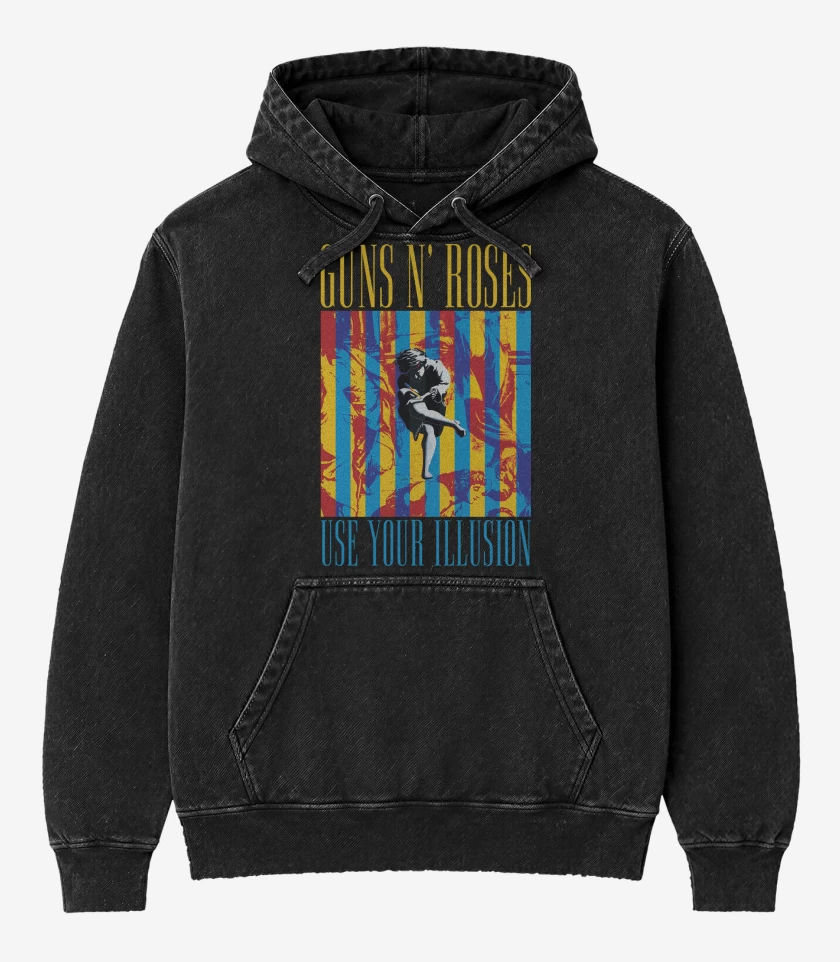 Poleron Canguro Acid Wash Guns n Roses Use Your Illusion