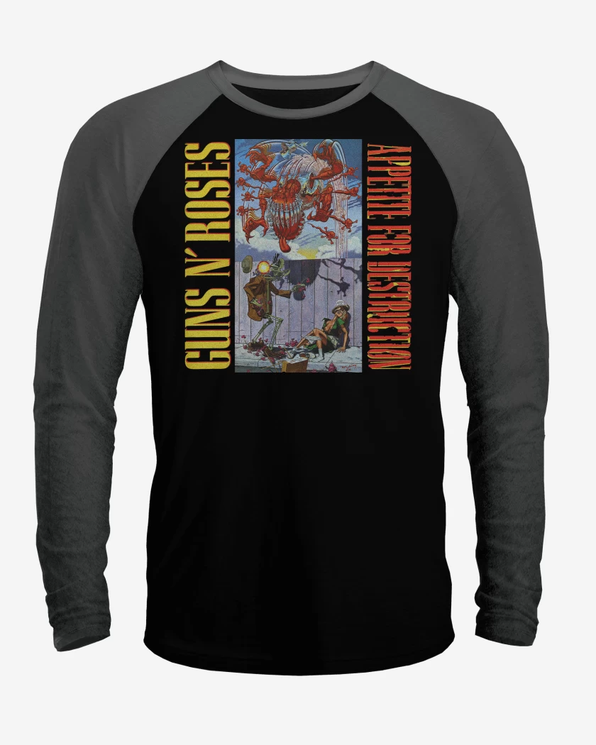 Polera Raglan Appetite for Destruction Guns n Roses 