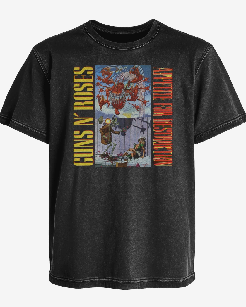 Polera desgastada Appetite for Destruction Guns n Roses 