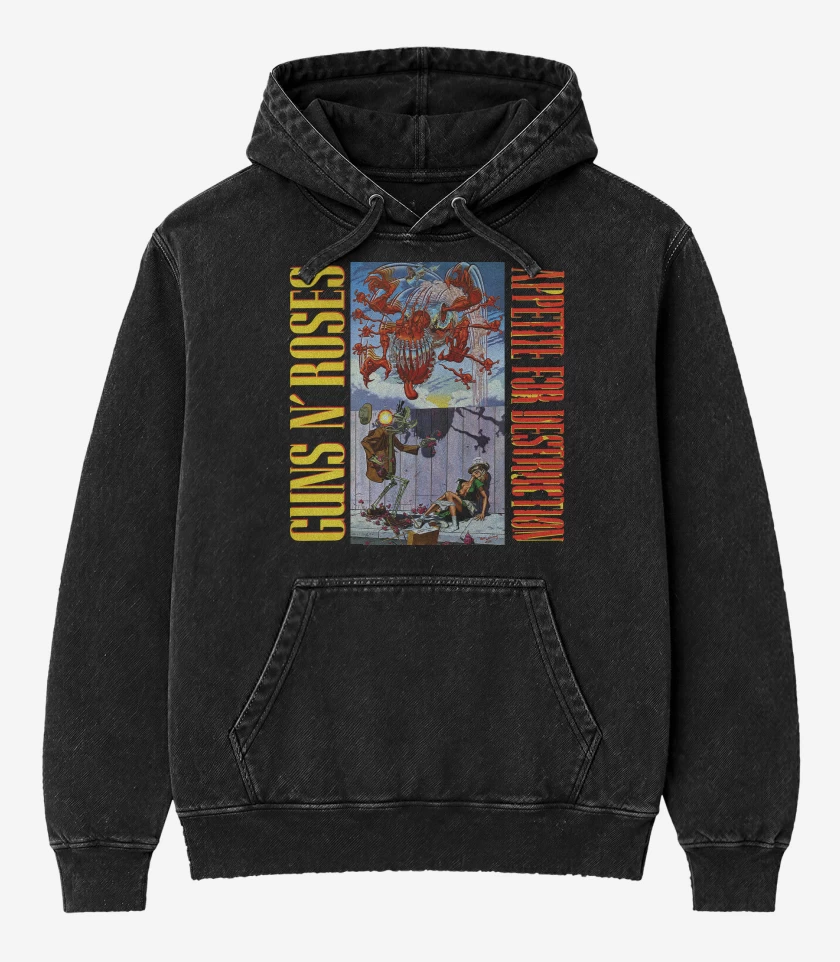 Poleron Canguro Acid Wash Appetite for Destruction Guns n Roses 