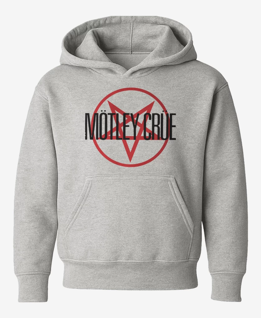 Poleron de niño Gris Melange de Motley Crue Logo
