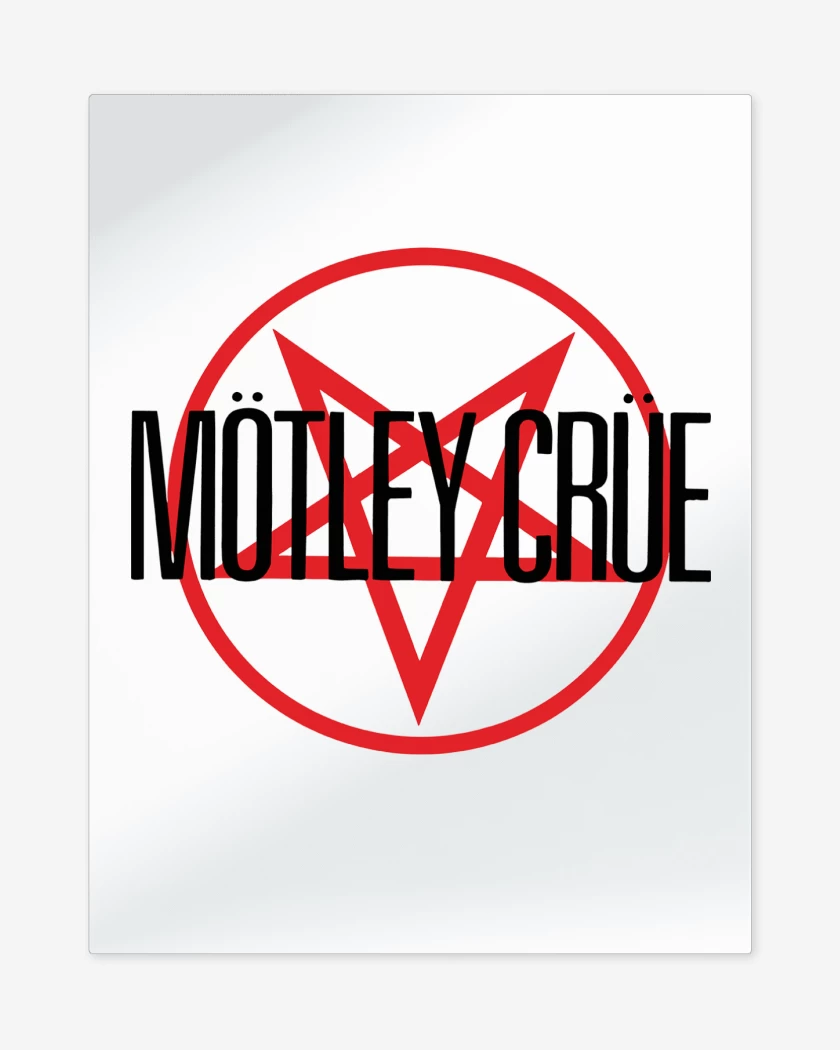 Print metalico Blanco de Motley Crue Logo