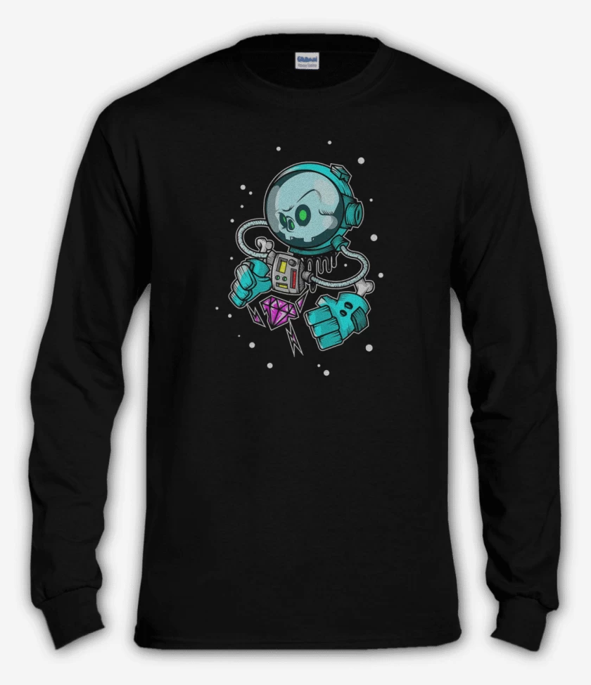 Polera manga larga Negro de Dark doom