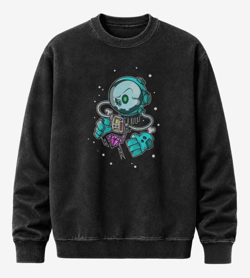 Poleron Polo Acid Wash Negro de Dark doom