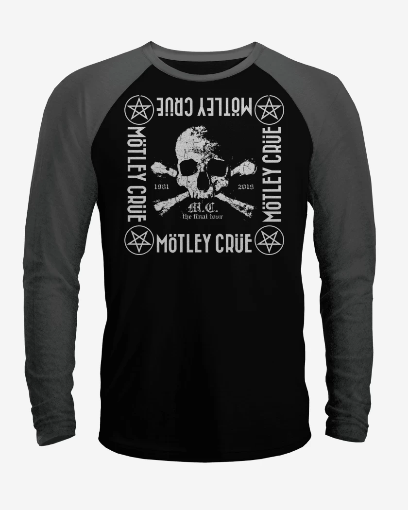 Polera Raglan Motley Crue Calavera