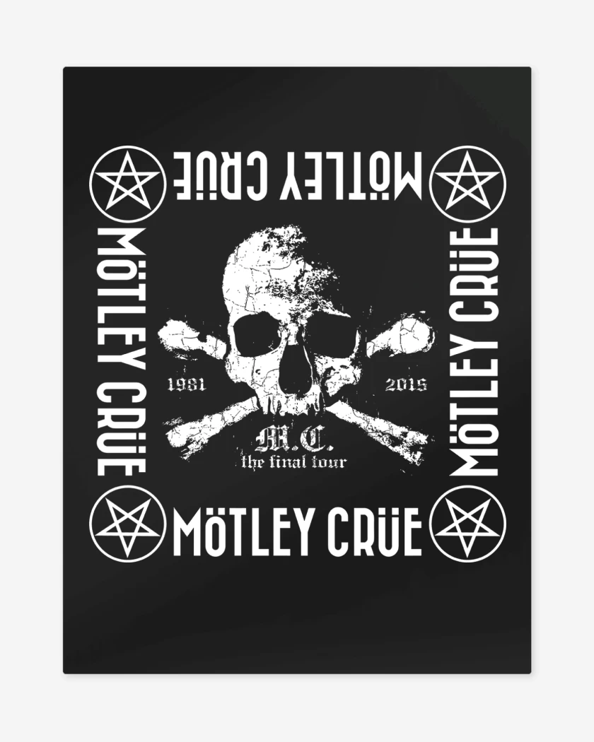 Print metalico Motley Crue Calavera