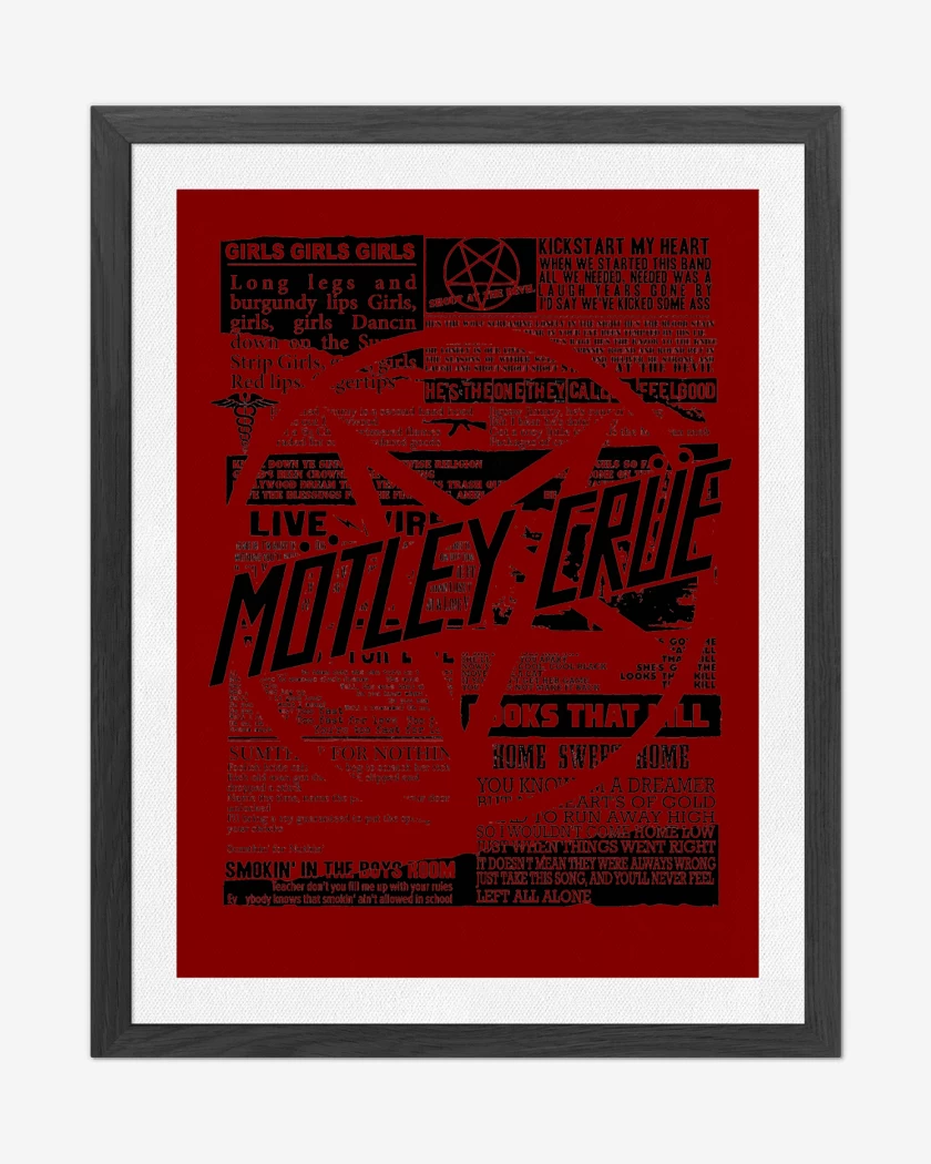 Cuadro decorativo Rojo de Motley Crue News