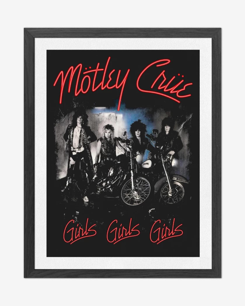Cuadro decorativo Negro de Motley Crue Girls Girls Girls