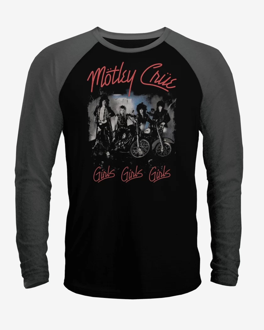 Polera Raglan Motley Crue Girls Girls Girls