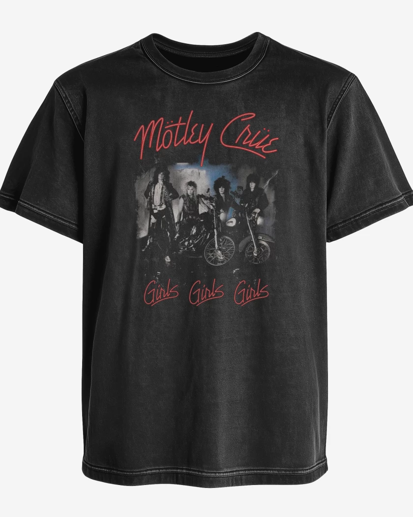 Polera desgastada Motley Crue Girls Girls Girls