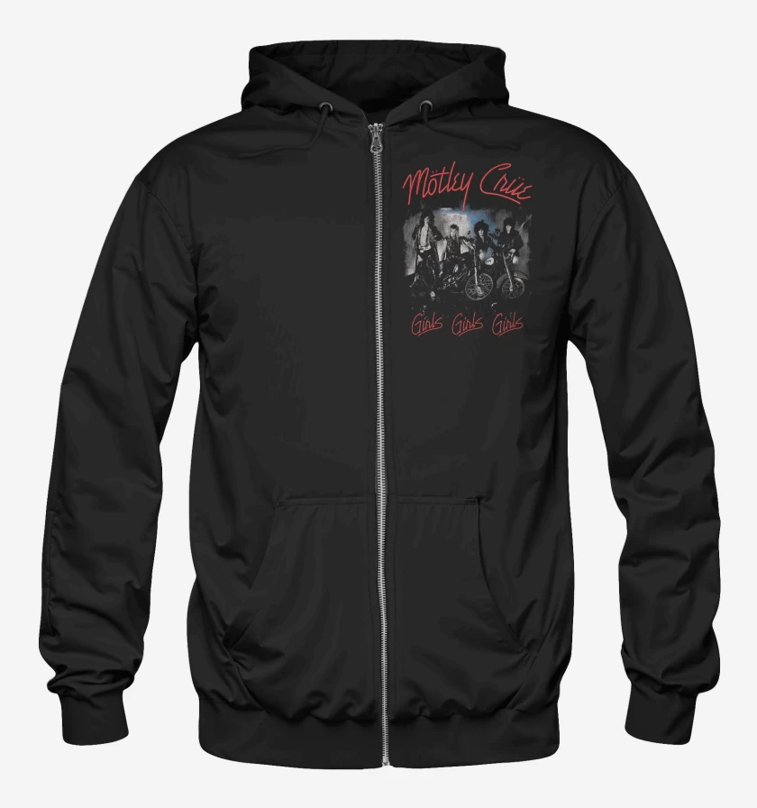 Poleron Canguro con cierre Motley Crue Girls Girls Girls