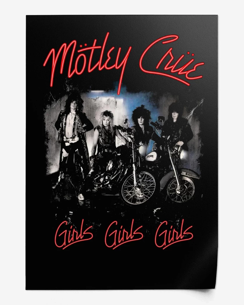 Print Motley Crue Girls Girls Girls