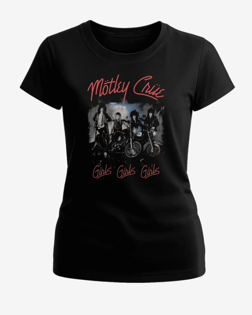 Polera de Mujer Negro de Motley Crue Girls Girls Girls