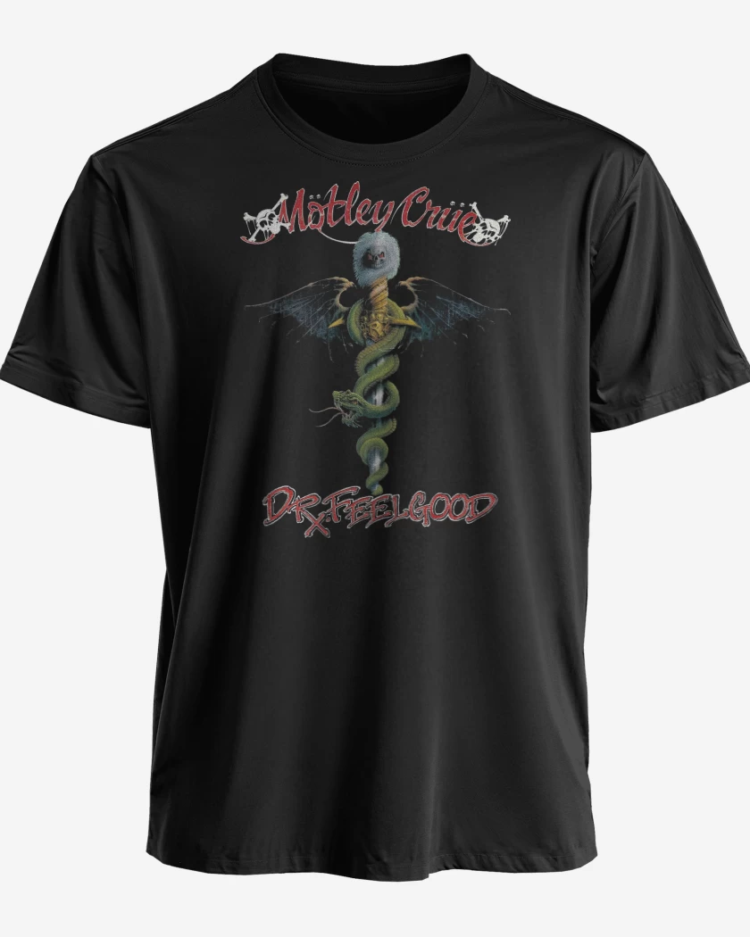Polera premium Negro de Motley Crue Dr Feelgood