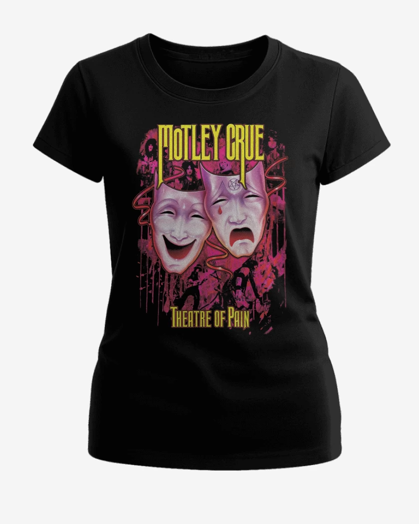 Polera de Mujer Negro de Motley Crue Theatre of Pain