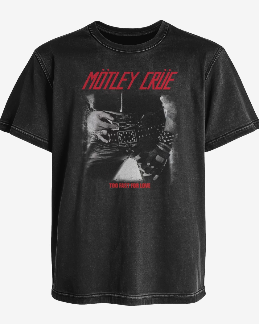 Polera desgastada Motley Crue Too Fast For Love