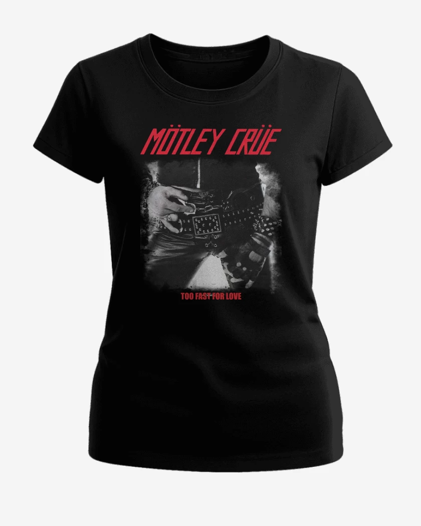 Polera de Mujer Negro de Motley Crue Too Fast For Love