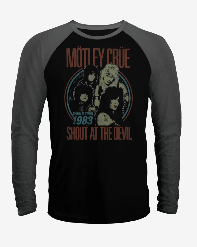 Polera Raglan Motley Crue World Tour 83