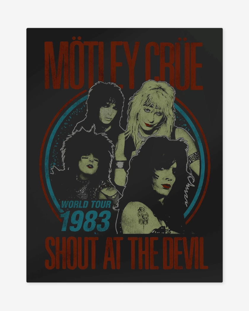 Print metalico Motley Crue World Tour 83