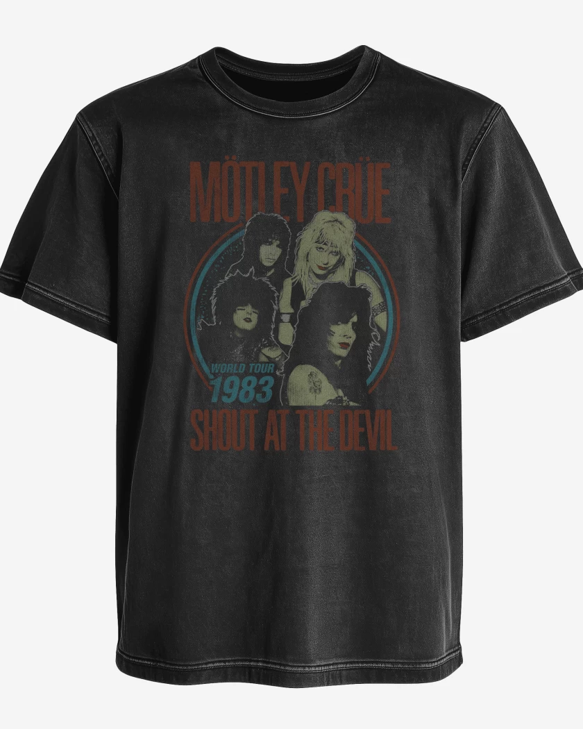 Polera desgastada Motley Crue World Tour 83