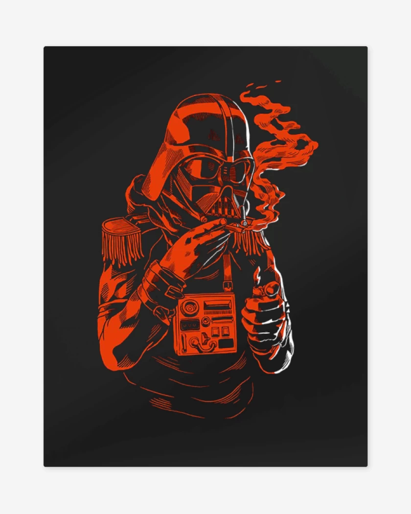 Print metalico Negro de Darth vader