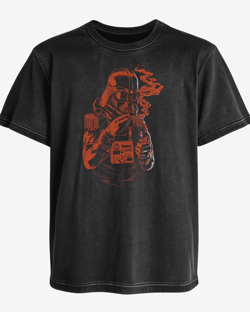 Polera desgastada Negro de Darth vader