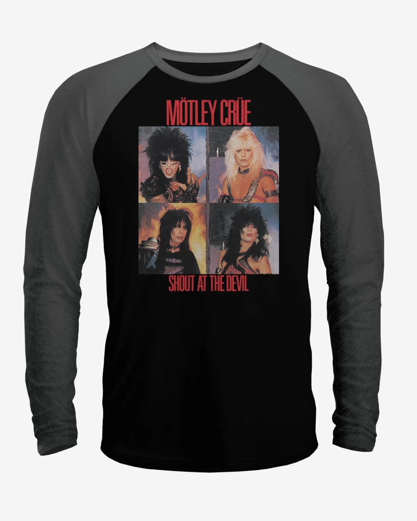 Polera Raglan Motley Crue Shout At the Devil