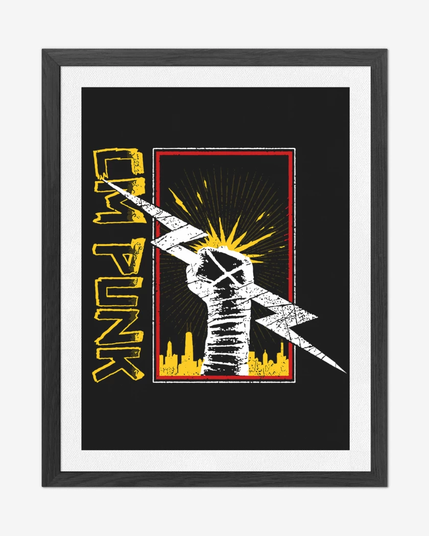 Cuadro decorativo Negro de CM Punk 2025