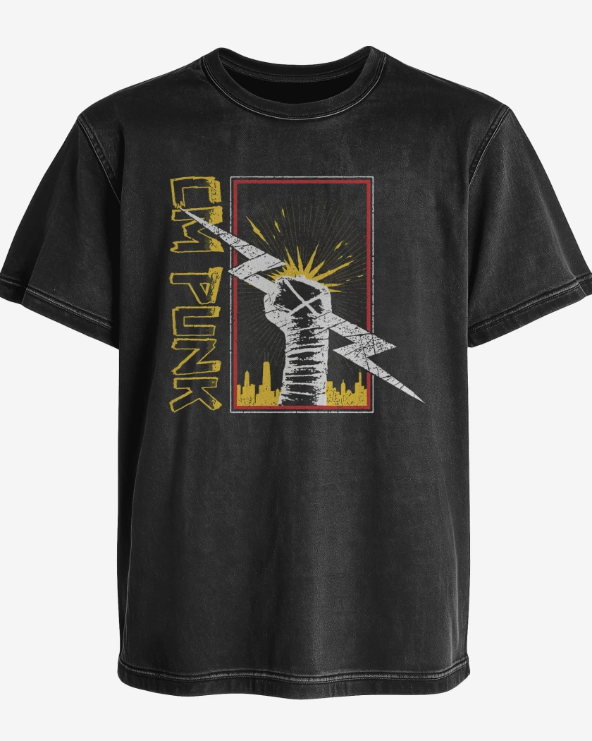Polera desgastada Negro de CM Punk 2025