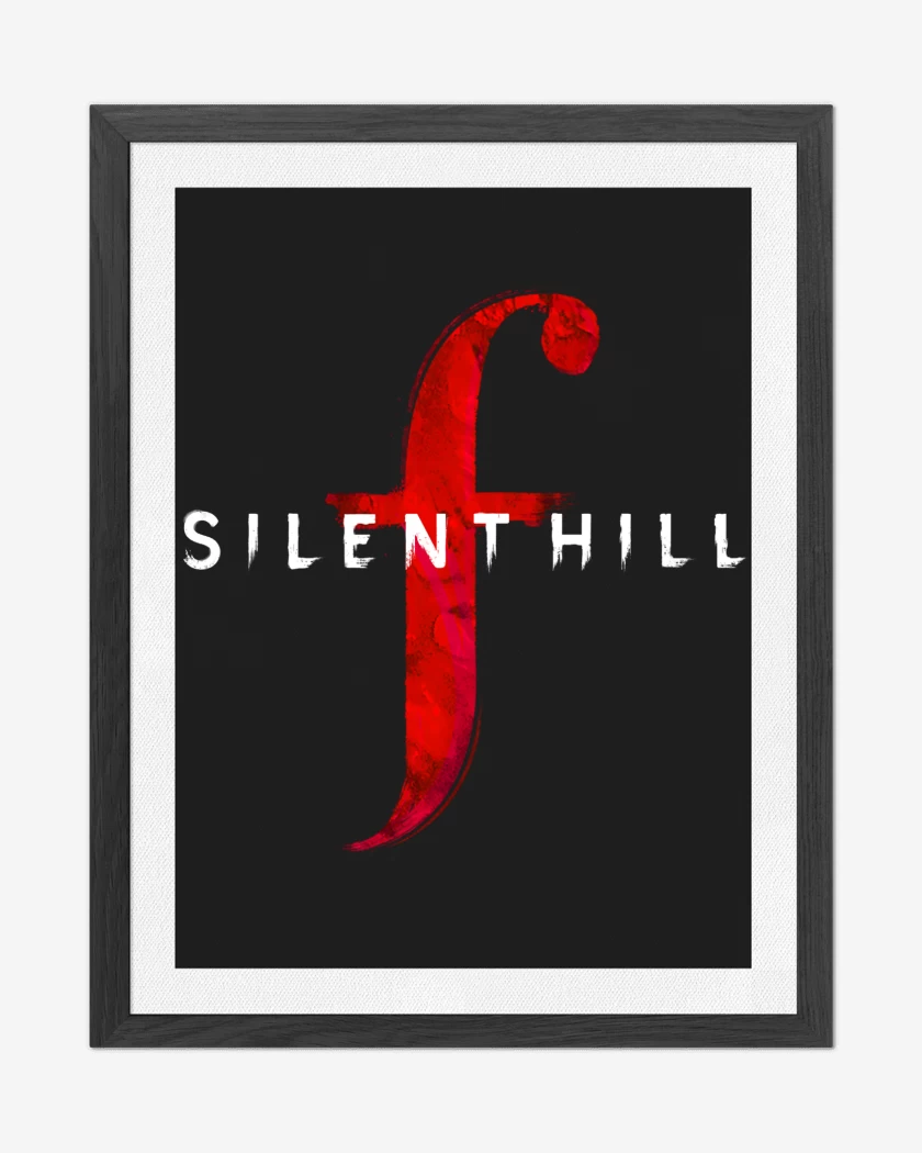 Cuadro decorativo Negro de Silent Hill F Logo