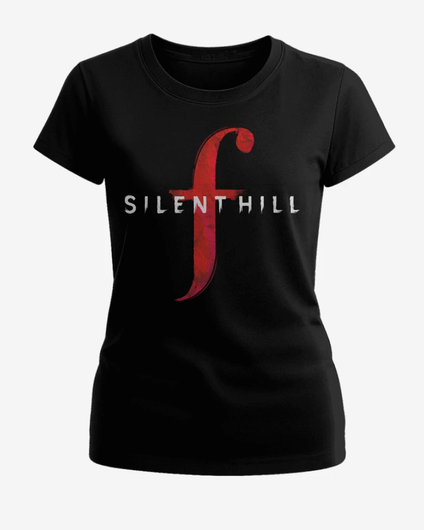 Polera de Mujer Negro de Silent Hill F Logo