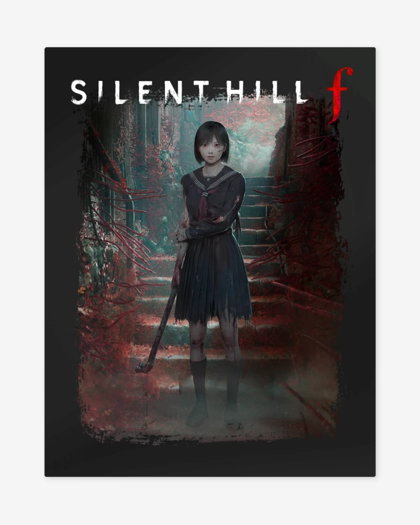 Print metalico Negro de Silent Hill F